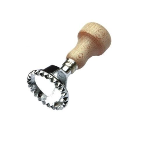 Stampo Ravioli Singolo Tondo con Manico in Legno 48 mm