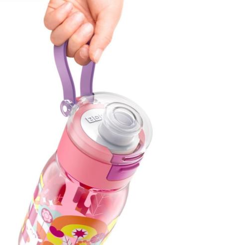 Zoku - Borraccia Bottiglia Bimbo con Flip Cappuccio Colore Rosa 475 ml