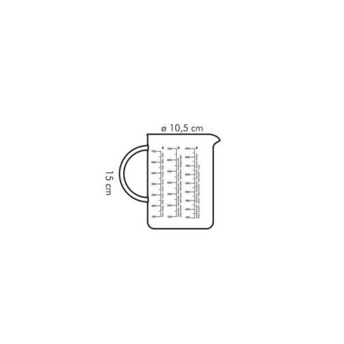 Tescoma - Brocca Graduata in Vetro da 1 litro