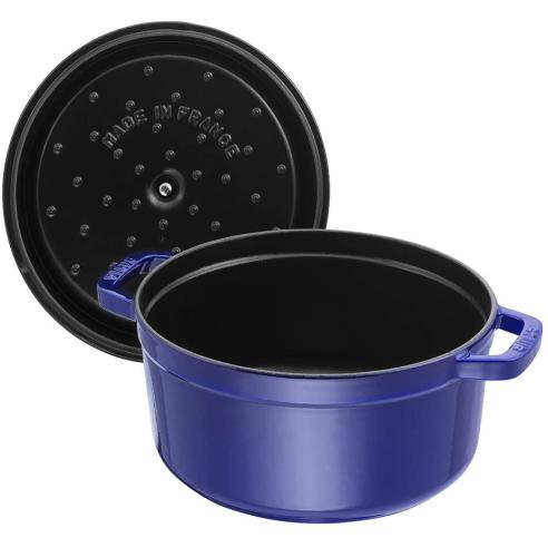 Staub - Cocotte Tonda 24 cm Blu in Ghisa Smaltata