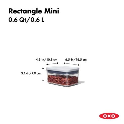 Oxo - Good Grips Barattolo Contenitore POP Rettangolare 600ml