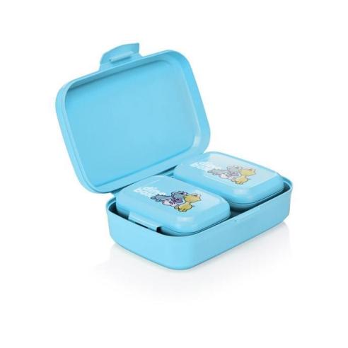 Tescoma - Contenitori Portamerenda per Bimbo 3 pezzi Blu Dino