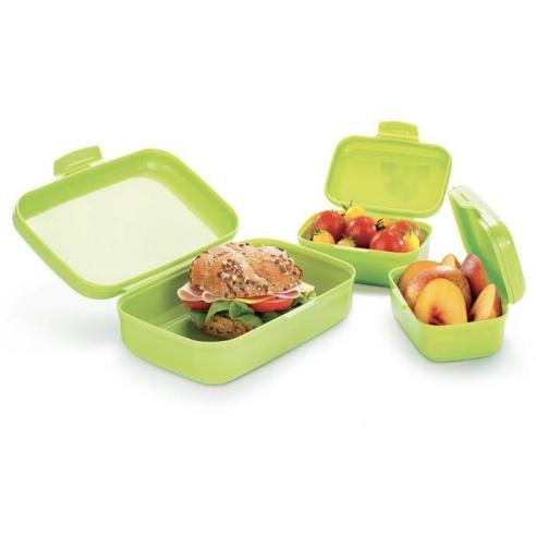 Tescoma - Contenitori Portamerenda per Bimbo 3 pezzi Verde Dino