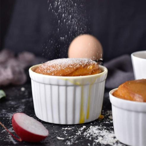 Stampo Cocotte in Porcellana Bianca per Forno 7 cm