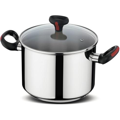 Lagostina - Pentola Multicottura in Acciaio Inox con Doppio Cestello 22 cm Linea rossa