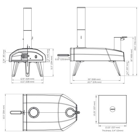 Ooni Fyra Forno pizza per esterno portatile a pellet