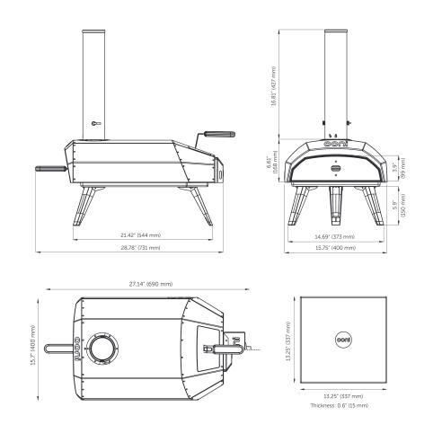 Ooni Karu 12 Forno pizza a legna o carbone vegetale o gas