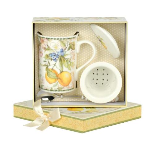 Tazza Mug per Tisana con Cucchiaino Set Regalo