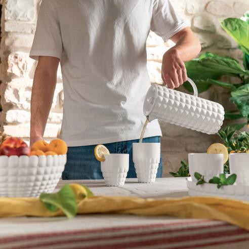 Guzzini - Bicchiere basso bianco latte Tiffany 350 ml