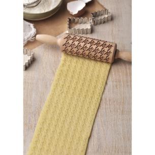 Folkroll - Mattarello Piccolo in Legno Decoro Pied de Poule 2