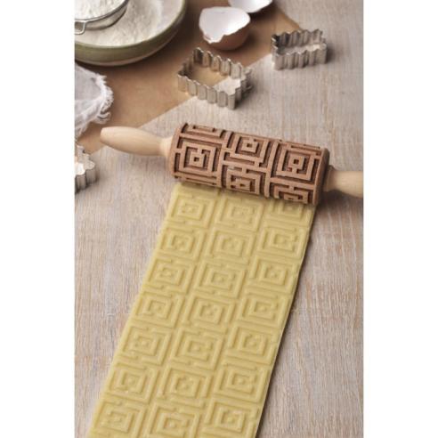 Folkroll - Mattarello Piccolo in Legno Decoro Labirinto