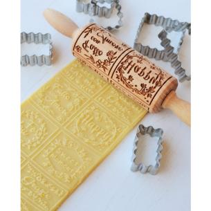 Folkroll - Mattarello Piccolo in Legno Decoro Dolci Etichette 2