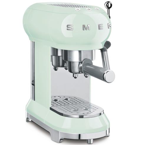 Smeg - Macchina per il Caffè Espresso Stile Retrò anni ’50 Verde Pastello ECF01PGEU