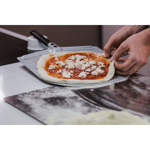 Gi.Metal - Pala per Pizza in alluminio con manico corto 30 cm