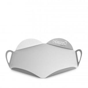 Gi.Metal - Vassoio per pizza esagonale in acciaio inox 33 cm