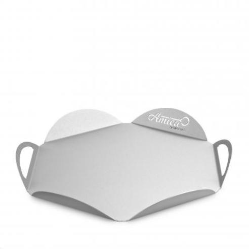 Gi.Metal - Vassoio per pizza esagonale in acciaio inox 33 cm