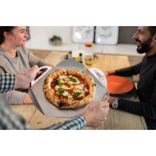 Gi.Metal - Vassoio per pizza esagonale in acciaio inox 33 cm 2