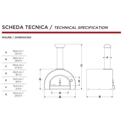 Alfa Forni - 5 Minuti Forno Pizza a legna da esterno per la Casa