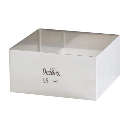 Decora - forma coppa pasta inox quadrato 15 cm
