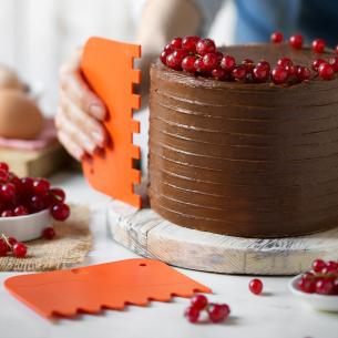 Decora - Kit 2 Spatole ondulate e a pettine per dolci 2