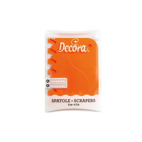Decora - Kit 2 Spatole ondulate e a pettine per dolci