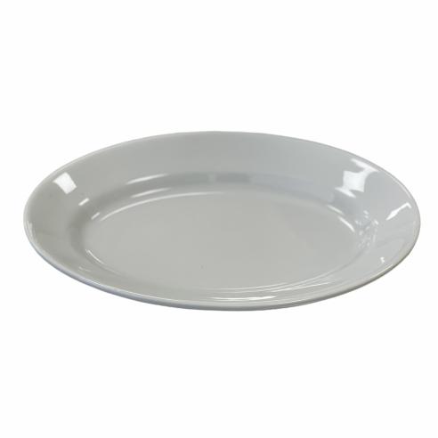 Saturnia - Piatto ovale in ceramica bianca tivoli da 28 cm