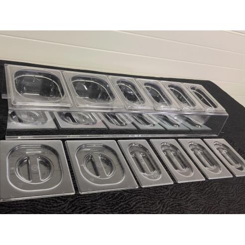 Porta condimenti in policarbonato 6 posti con vashette