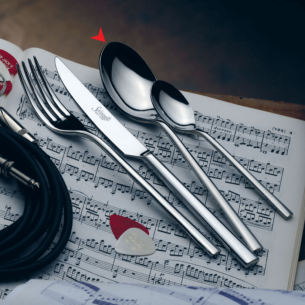 Salvinelli - Cucchiaio da tavola modello 250 acciaio ionx 5 mm set 12 pezzi 2