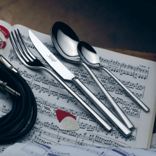 Salvinelli - Forchetta da tavola modello 250 in acciaio inox spessore 5 mm set 12 pezzi 2