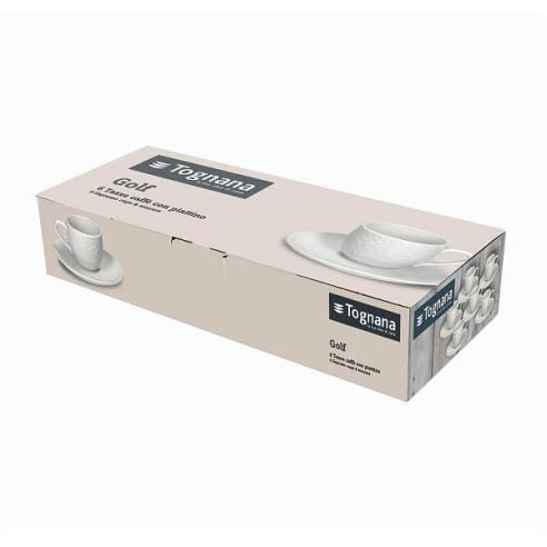 Tognana - Set 6 Tazzine da caffè con piattino Golf