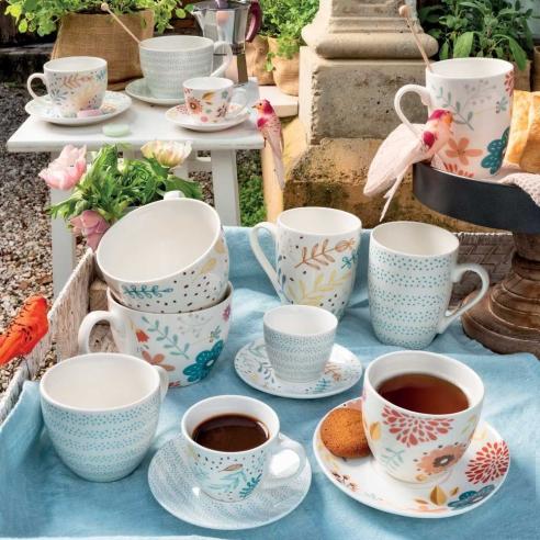 Tognana - Set 6 Tazzine da caffè con piattino linea Iris