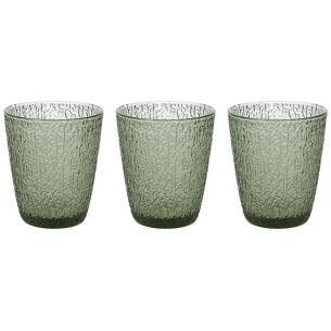 Tognana - Set 3 bicchieri in vetro 280 ml Davor verde
