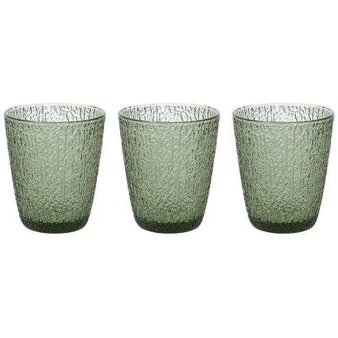Tognana - Set 3 bicchieri in vetro 280 ml Davor verde
