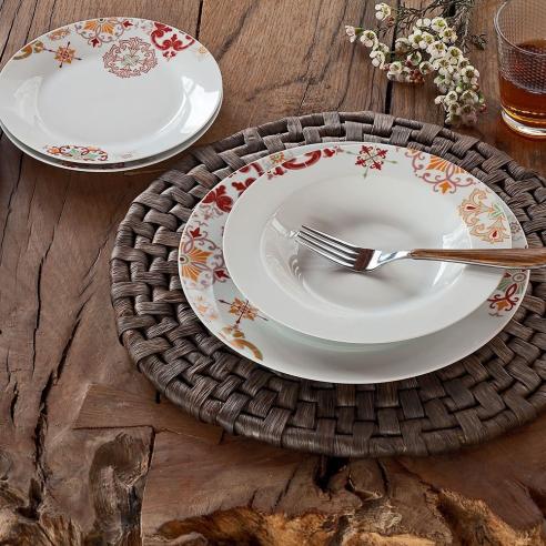 Tognana - Servizio di piatti in porcellana 18 pezzi Gilda linea olimpia