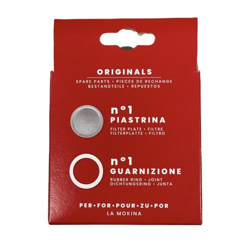 Bialetti Ricambio Guarnizione + Piastrina Moka 1/2 Tazza Originale