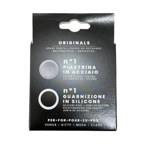 Ricambio Bialetti Originale Guarnizione Silicone + Piastrina Acciaio 1-2 Tazze 2