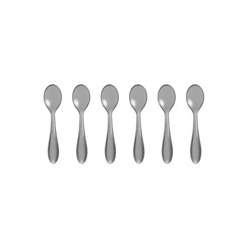 Guzzini - Set 6 cucchiaini in plastica 12 cm grigio