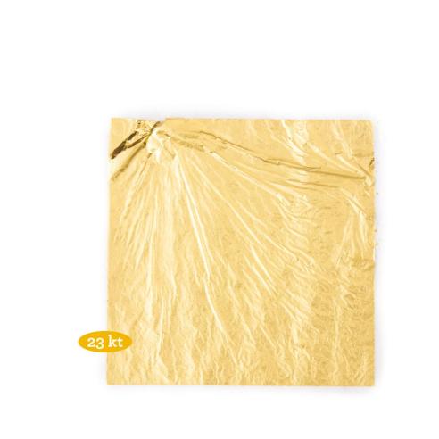 Decora - Foglia oro alimentare 23Kt pz 5fogli  86 x 86 mm