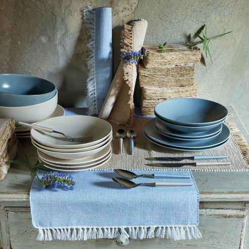 Tognana - Piatto dessert singolo in ceramica 20 cm Tatami crema