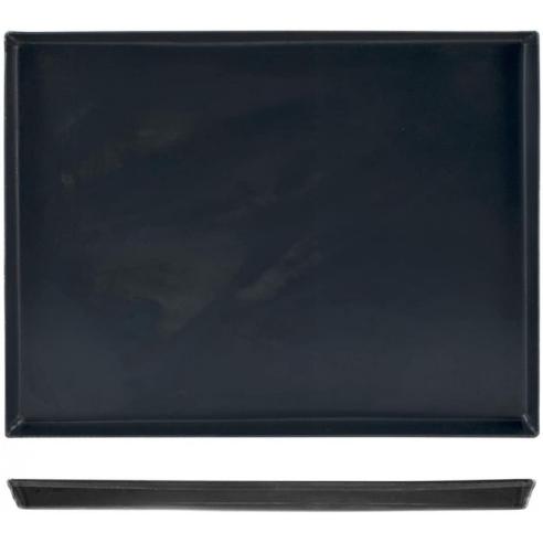 Pentole Agnelli - Teglia Rettangolare in ferro blu per pizza e focaccia 45 cm