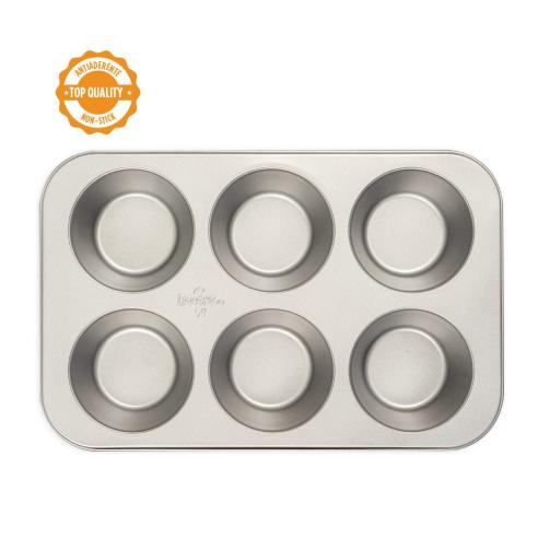 Decora - Teglia Jumbo Muffin 6 cavità diametro 9 cm