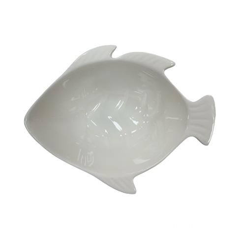 Ciotolina Bianca Ceramica Pesce 12,3x9,5 cm