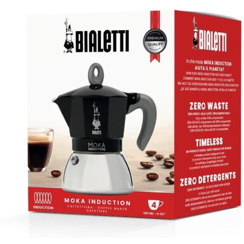 Bialetti - New Caffettiera moka induction 4 tazze nera