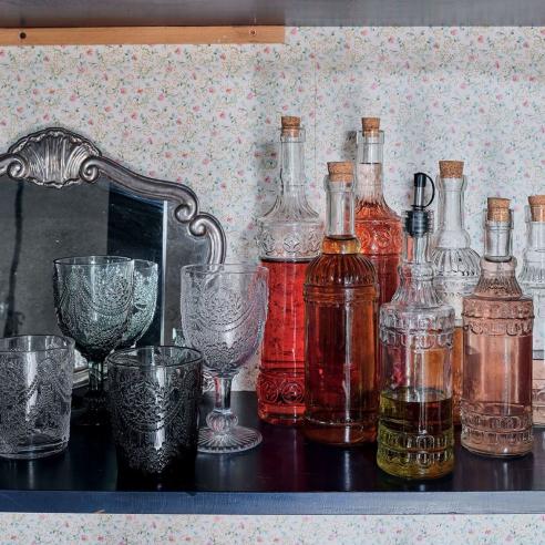 Tognana - Set 3 bicchieri calici in vetro 320ml grigio Savoia