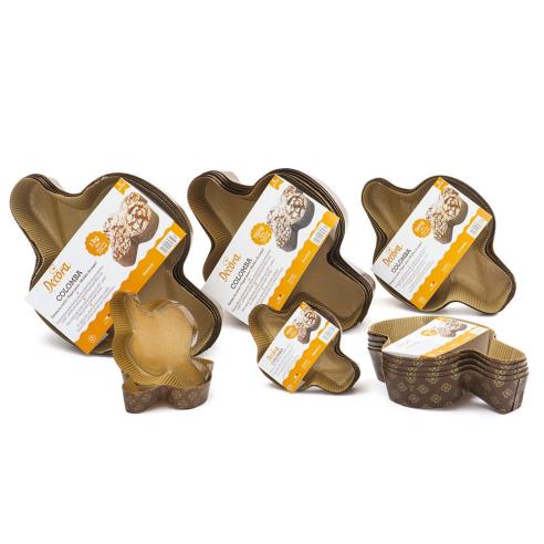 Decora - Set 5 Forme stampi colomba in carta da 1 kg