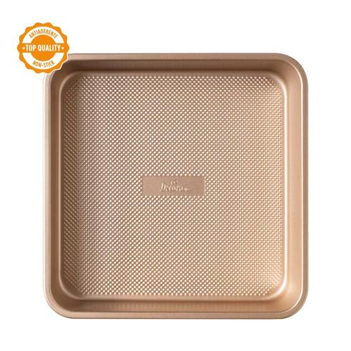 Decora - Stampo quadrato Rose Gold Line in metallo antiaderente 25 cm