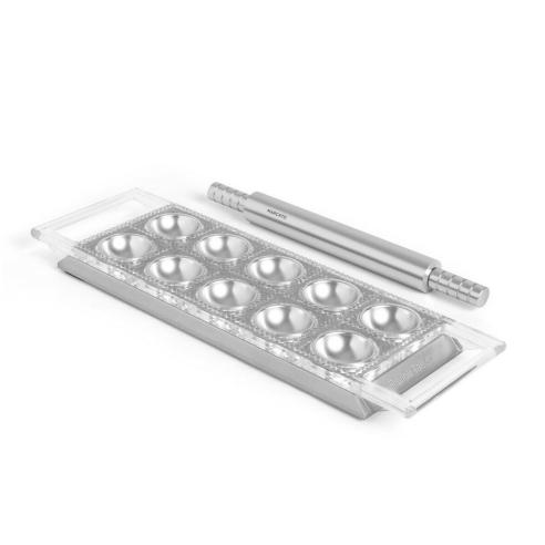 Marcato - Ravioliera tablet manuale argento con mattarello