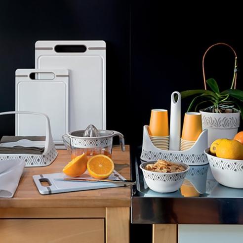 Stefanplast - Spremiagrumi in plastica graduato linea tosca grigio