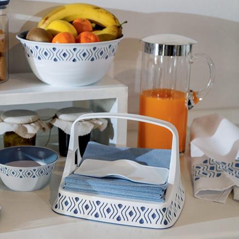 Stefanplast - Portatovaglioli orizzontale in plastica 22 cm linea tosca grigio