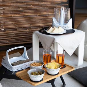 Stefanplast - Portatovaglioli orizzontale in plastica 22 cm linea tosca grigio 2